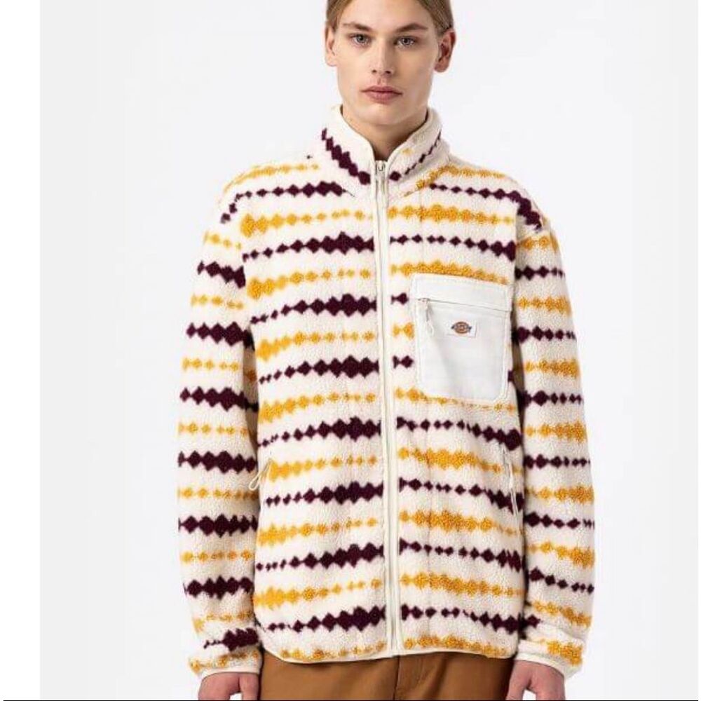 DICKIES Falkville Fleece Ecru Jacket Size Medium Unisex